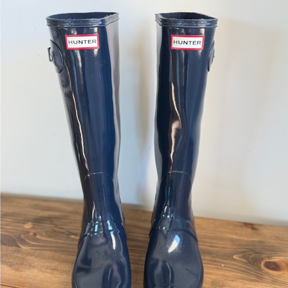 Hunter Shoes - Hunter Dark Blue Tall Boots